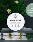 Tin of Nipple Nectar balm, a breastfeeding aid to soothe and support skin tissue